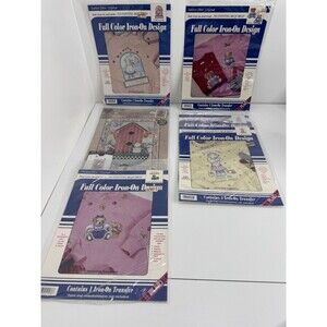 Lot 6 Vintage Iron On Transfers UNUSED Appliqués Noah’s Ark, Bears, Darcie Hunte